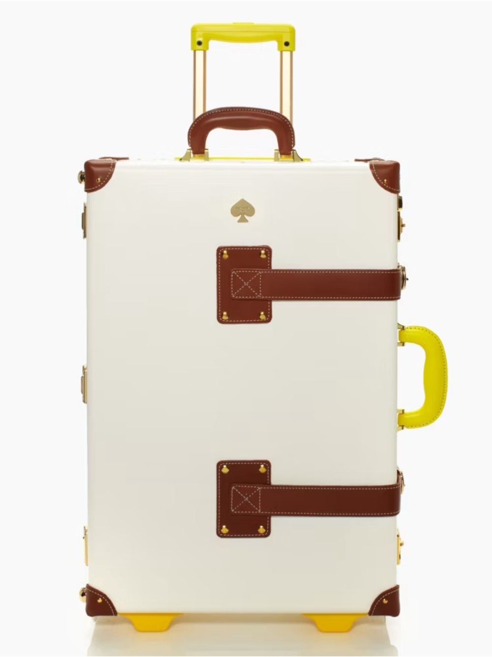 Kate Spade Steamline Stow Away Carry On Luggage White